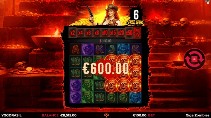Giga Zombies - laimests bezmaksas griezienu laikā